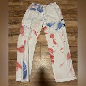 Tie Dye Scrub Pants - Large - Boot Cut